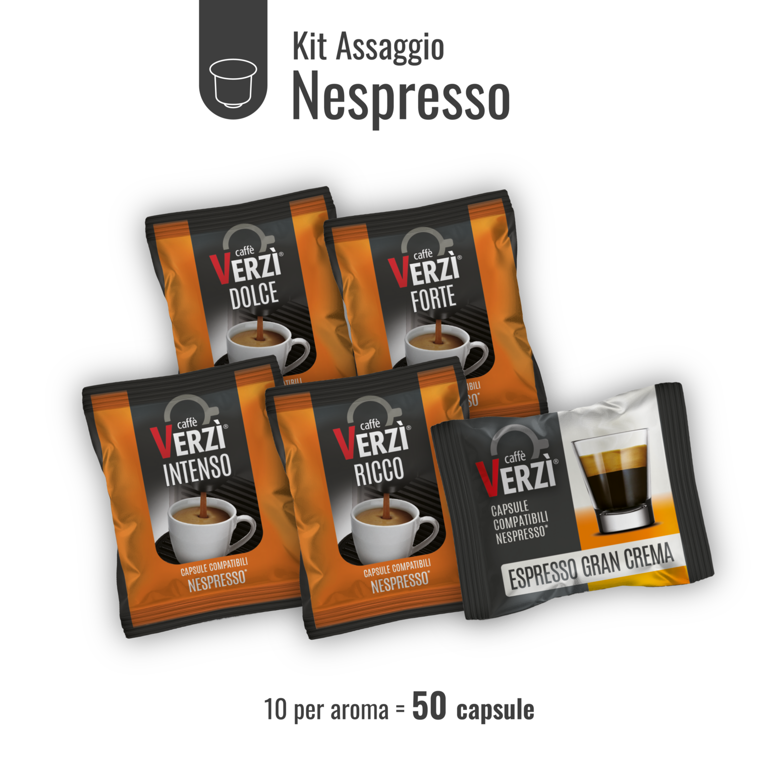 Capsule Compatibili Nespresso Kit Assaggio Verzì Caffè